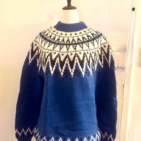 Vintage Women’s William Schmidt (Oslo) Fair Isle Hand Knit Wool Sweater